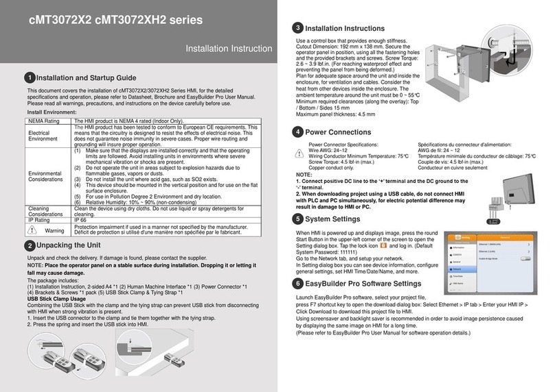 weintek cMT3072X2 Series Installation instruction