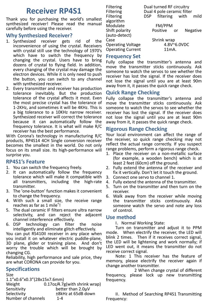 CORONA RP4S1 User manual