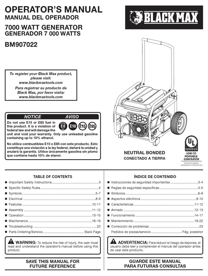 Black Max BM907022 Operator's manual