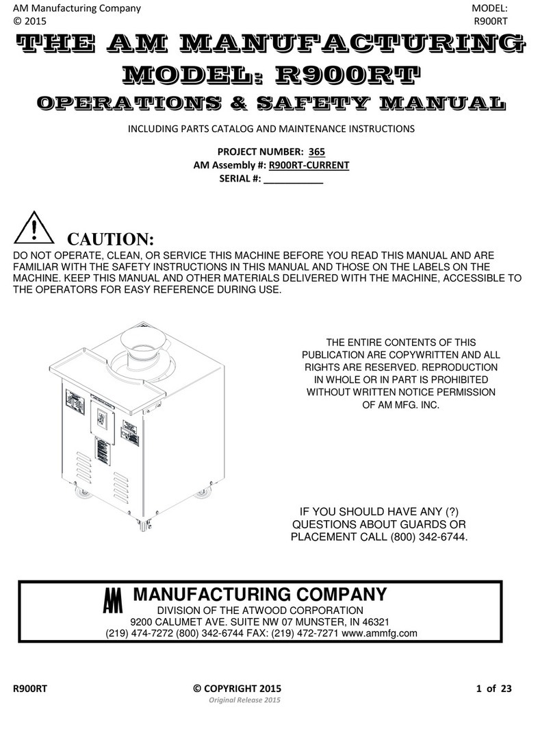 AM MANUFACTURING R900RT Use and care manual