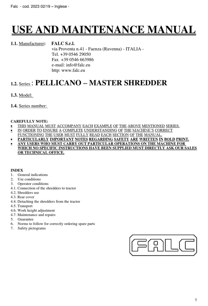 FALC PELLICANO Use and maintenance manual