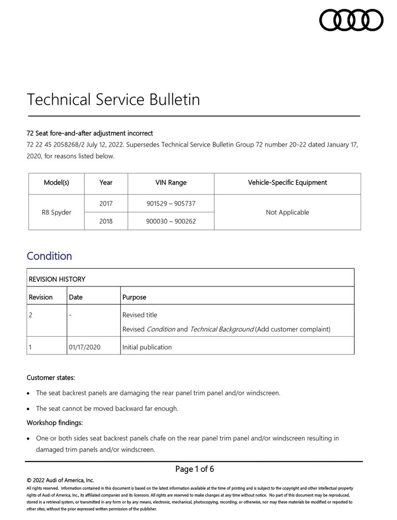 Audi R8 Spyder Reference manual