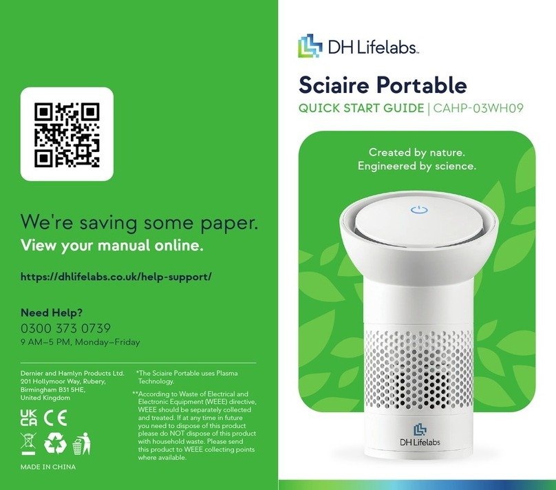 DH Lifelabs Sciaire Portable quick start guide