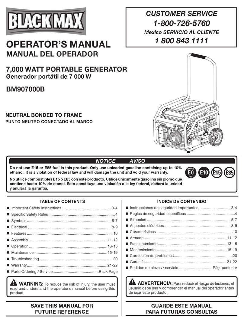 Black Max BM907000B Operator's manual