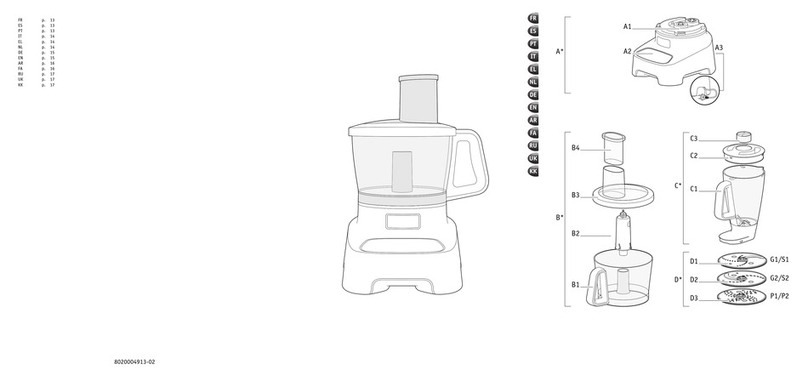 Moulinex DOUBLE FORCE FP827 User manual