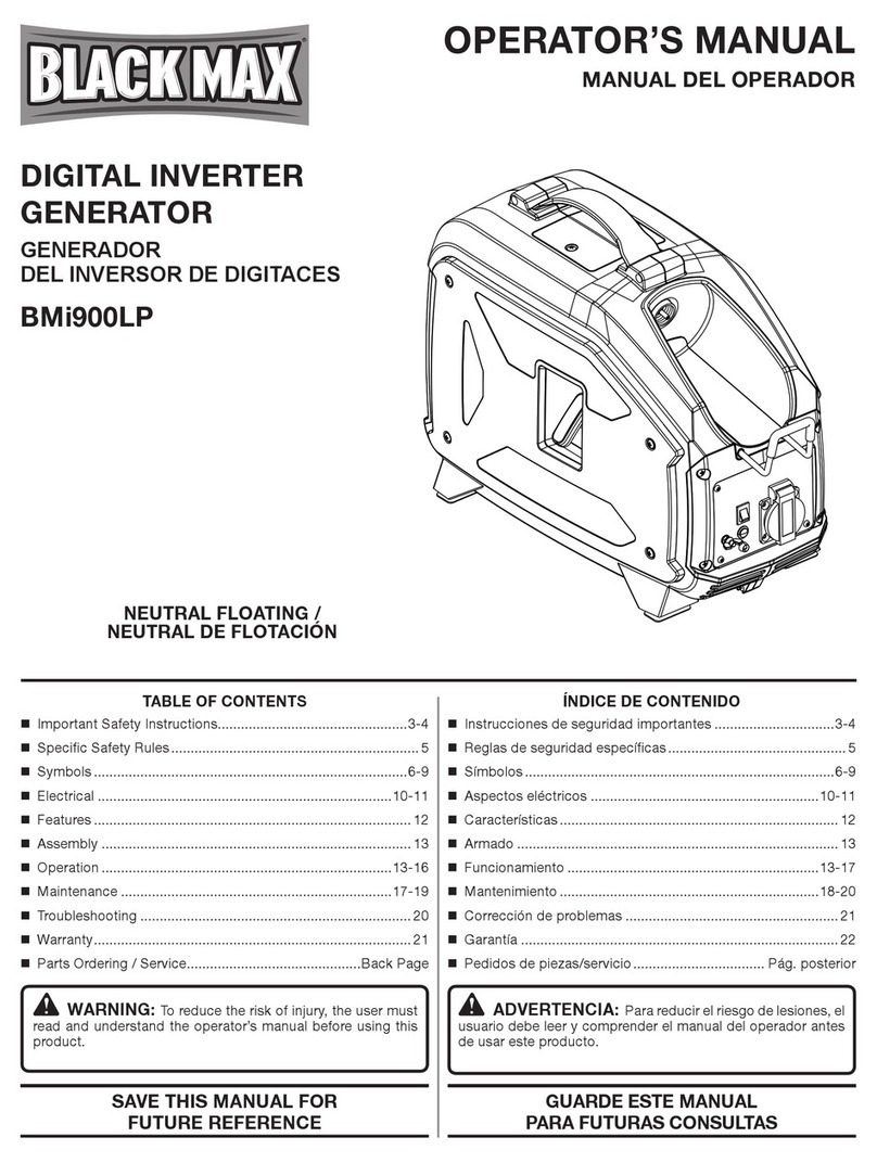 Black Max BMi900LP Operator's manual
