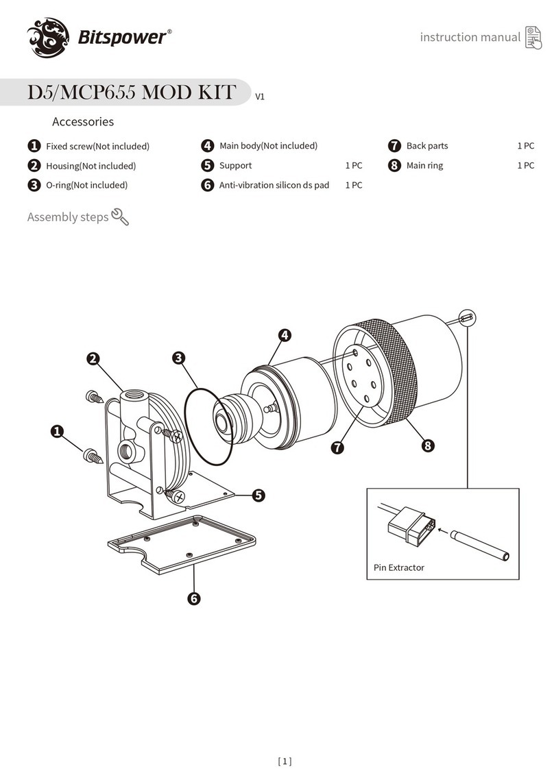 Bitspower D5/MCP655 MOD KIT User manual