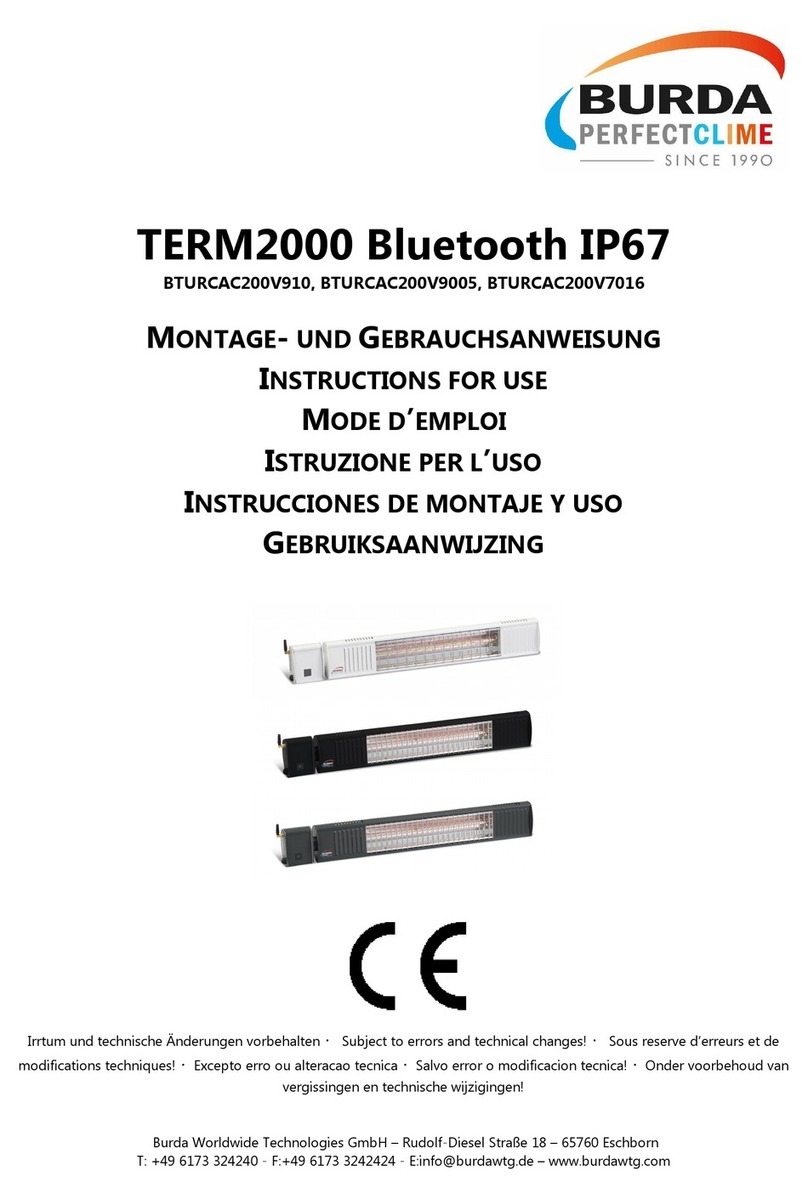 Burda PERFECTCLIME THERM2000 Series Instructions for use