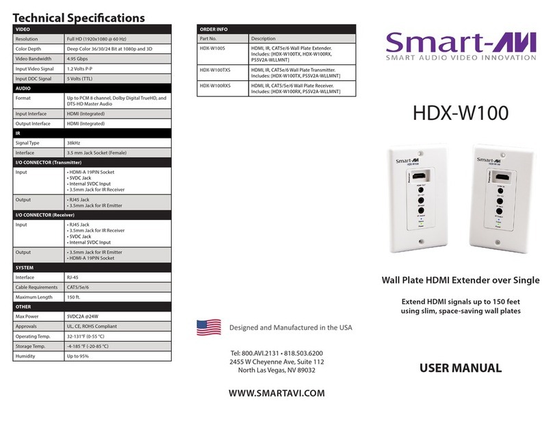 SMART-AVI HDX-W100S User manual SMART-AVI HDX-W100S User manual