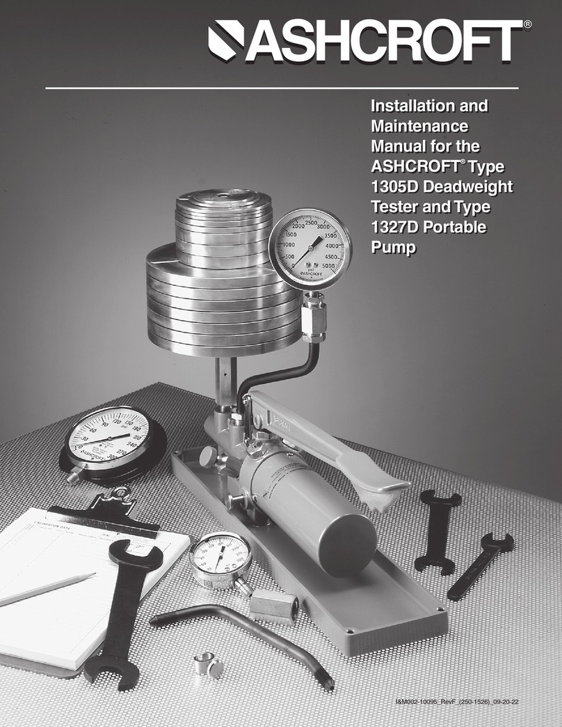 Ashcroft 1327D Installation and maintenance manual
