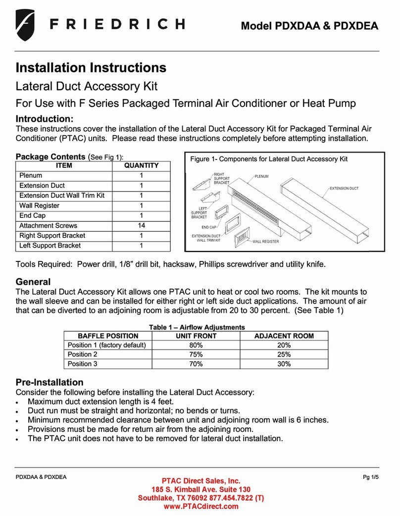 Friedrich PDXDAA User manual