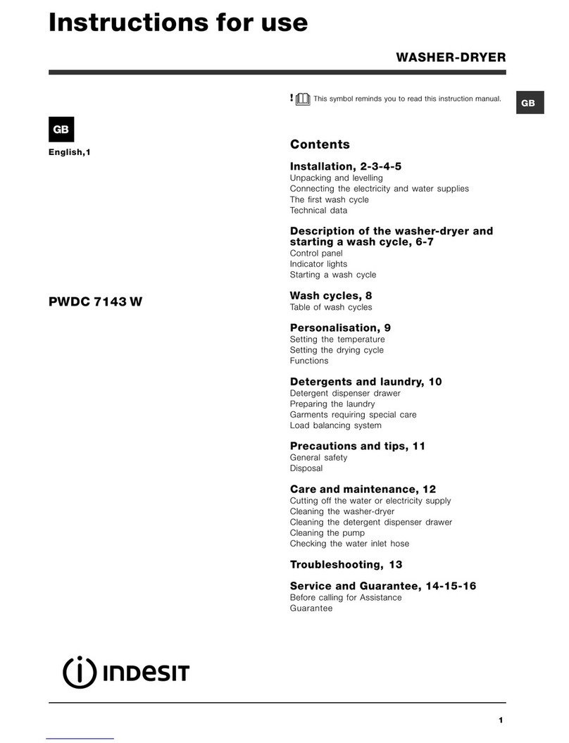 Indesit PWDC 7143 W User manual