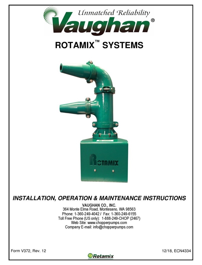 Vaughan ROTAMIX SYSTEM Installation, operation & maintenance instructions