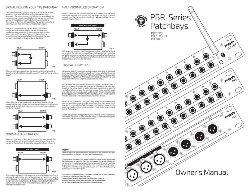 Black Lion Audio PBR Series owner's manual