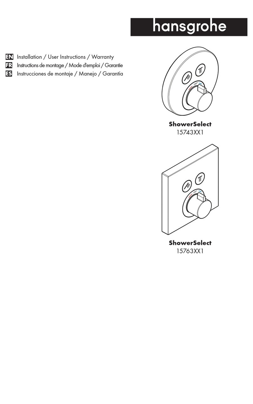 Hans Grohe ShowerSelect 15743 1 Series Installation and user instructions