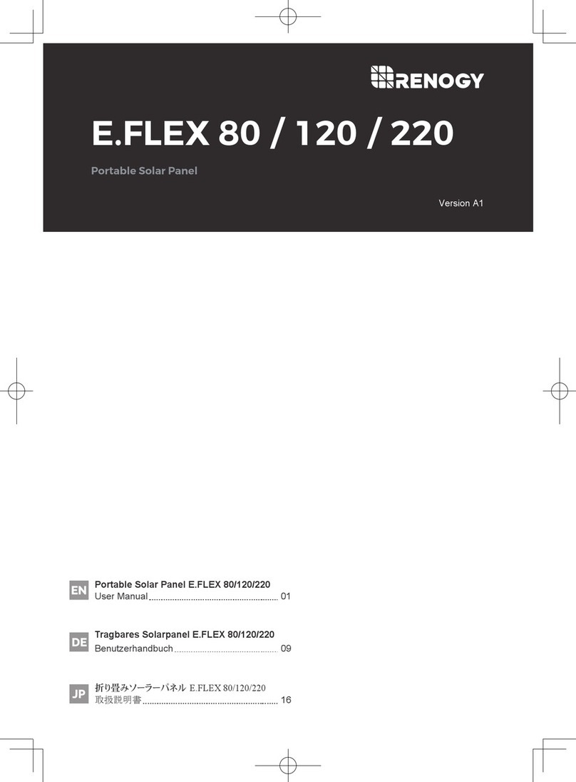 Renogy E.FLEX 80 user manual Renogy E.FLEX 80 user manual