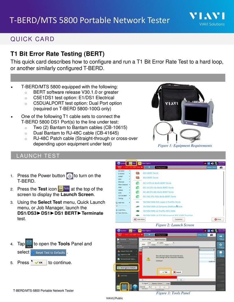 VIAVI Solutions T-BERD quick guide