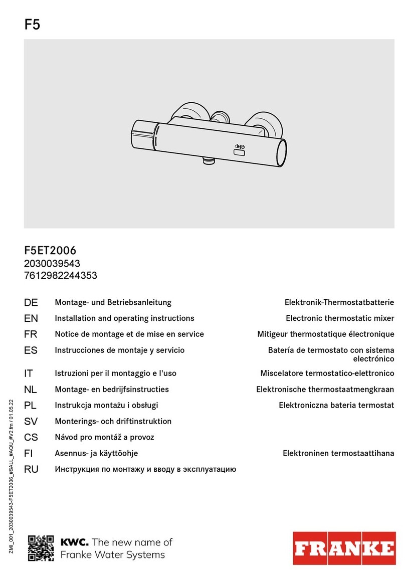 Franke F5ET2006 Installation and operating instructions