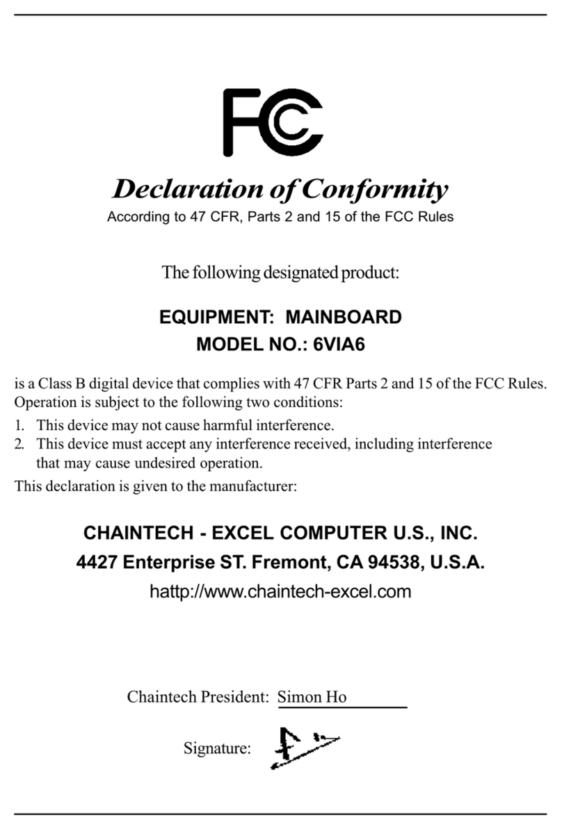 CHAINTECH 6VIA6 User manual