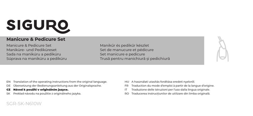 SIGURO SGR-SK-N610W Operating instructions