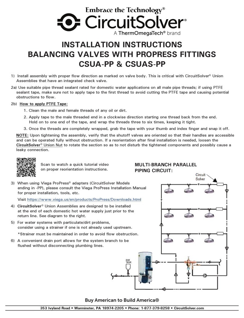 ThermOmegaTech CircuitSolver Embrace CSUA-PP installation instructions