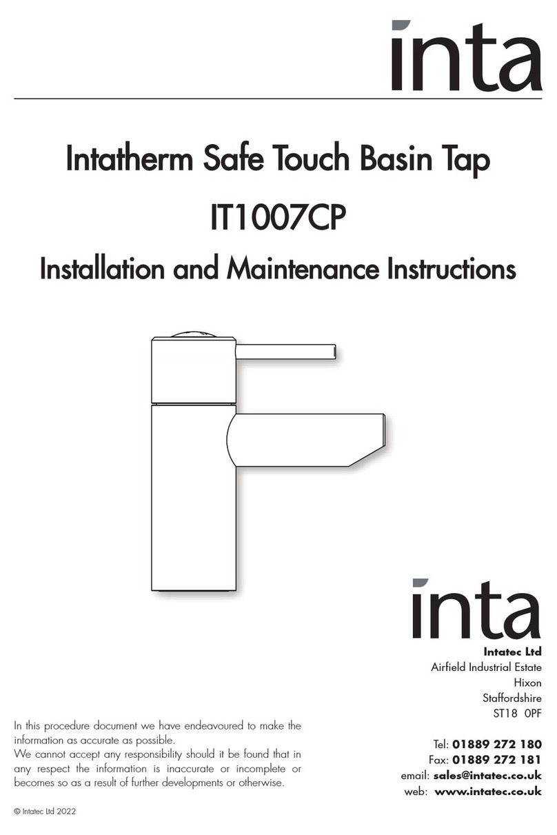 Inta IT1007CP nstallation and Maintenance Instructions Inta IT1007CP nstallation and Maintenance Instructions