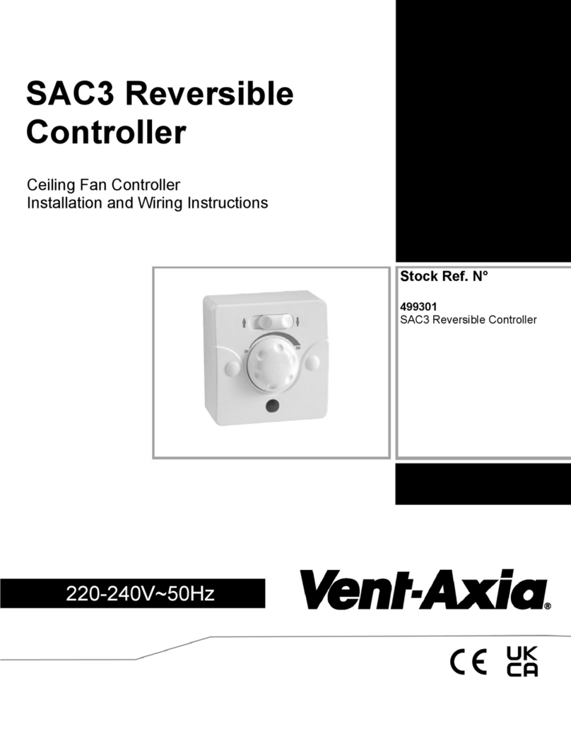 Vent-Axia SAC3 Installation and wiring instructions