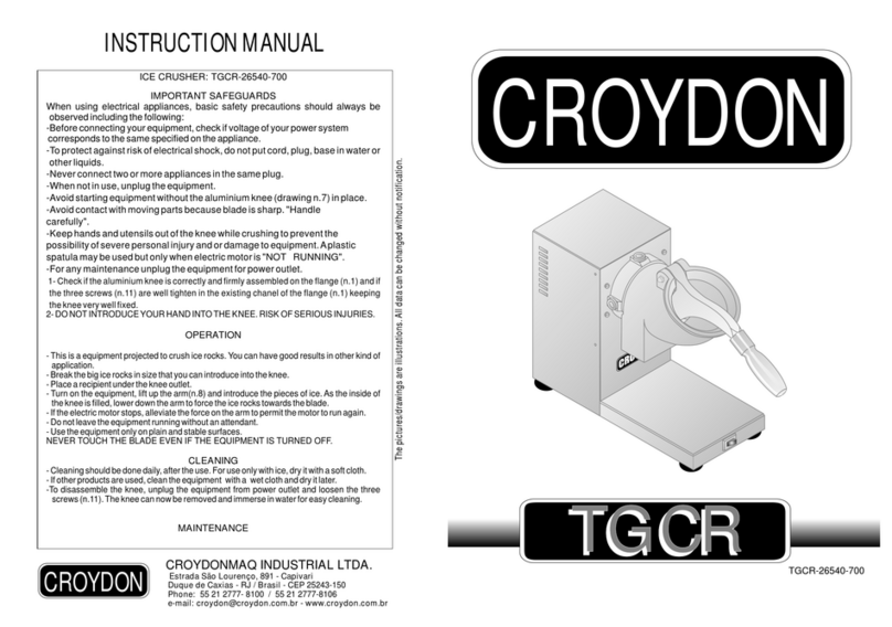 croydon TGCR-26540-700 instruction manual