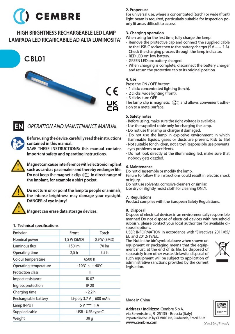 Cembre CBL01 User manual