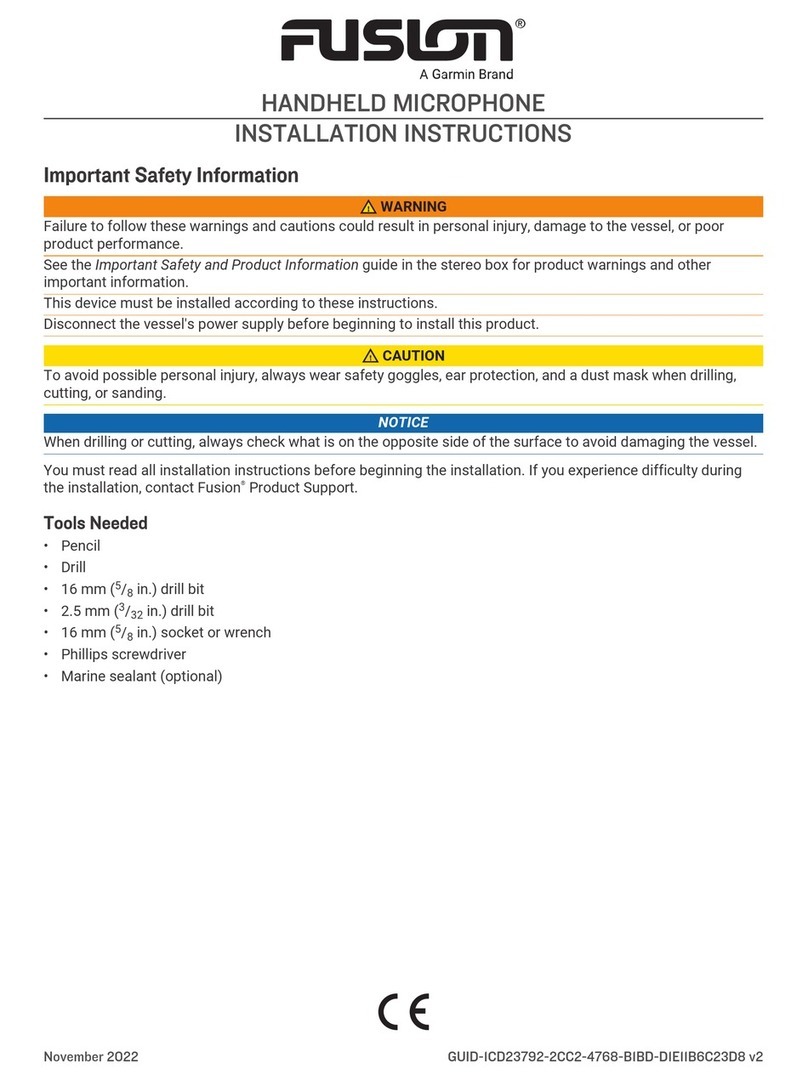 Garmin FUSION installation instructions