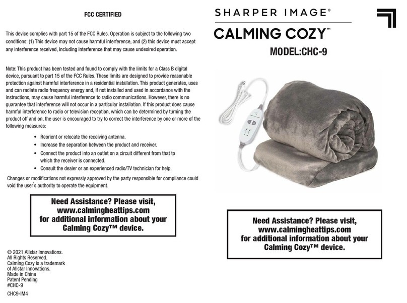 Sharper Image CALMING COZY CHC-9 User manual