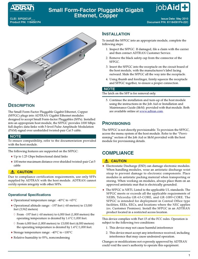 ADTRAN 1184561P4 User manual