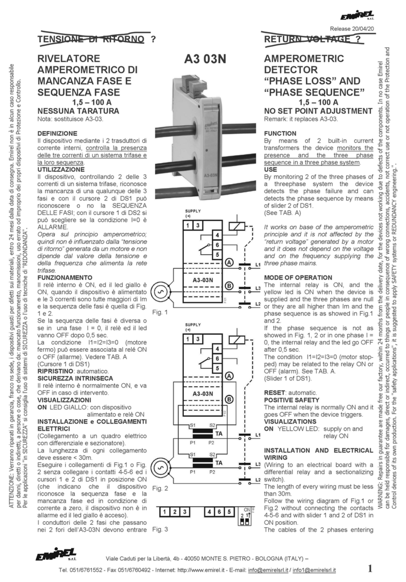 Emirel A3 03N quick start guide