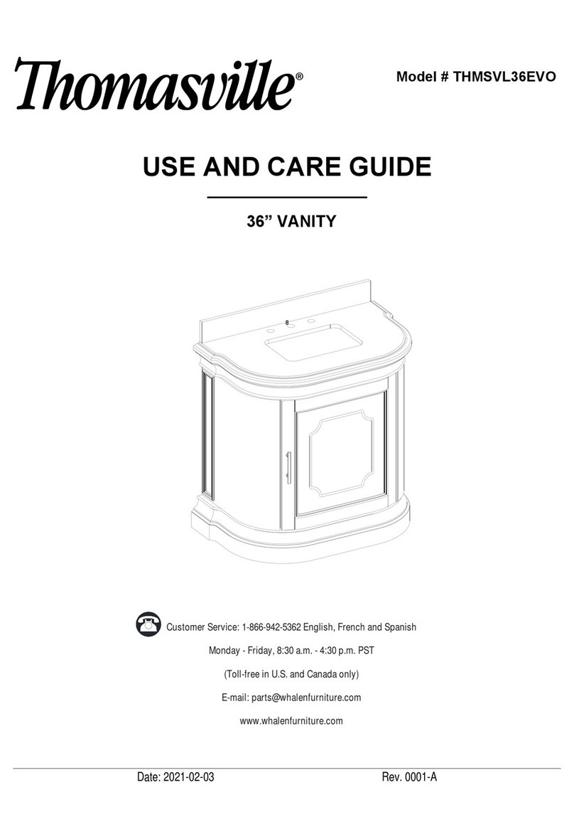 Thomasville Lancaster THMSVL36EVO Use and care guide