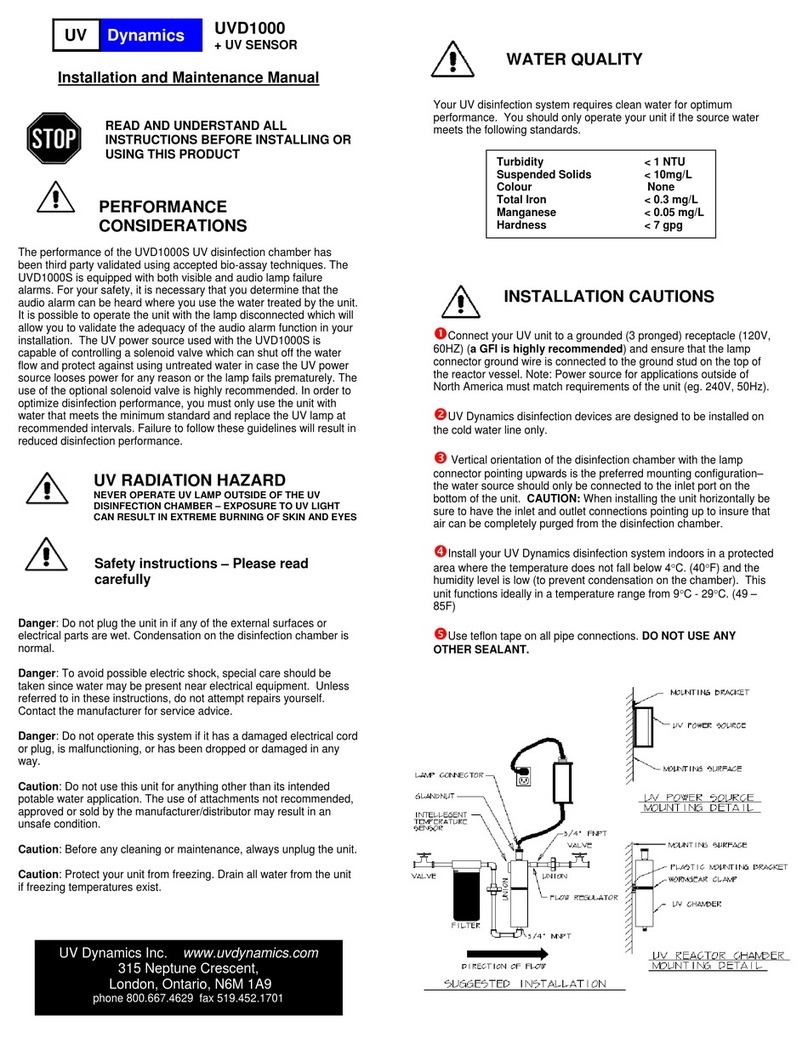 UV Dynamics UVD1000 Manual
