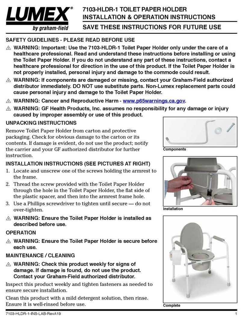 Graham Field Lumex 7103-HLDR-1 Installation instructions