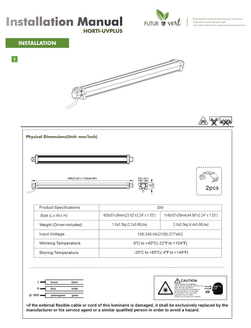 FUTUR vert HORTI-UVPLUS installation manual FUTUR vert HORTI-UVPLUS installation manual
