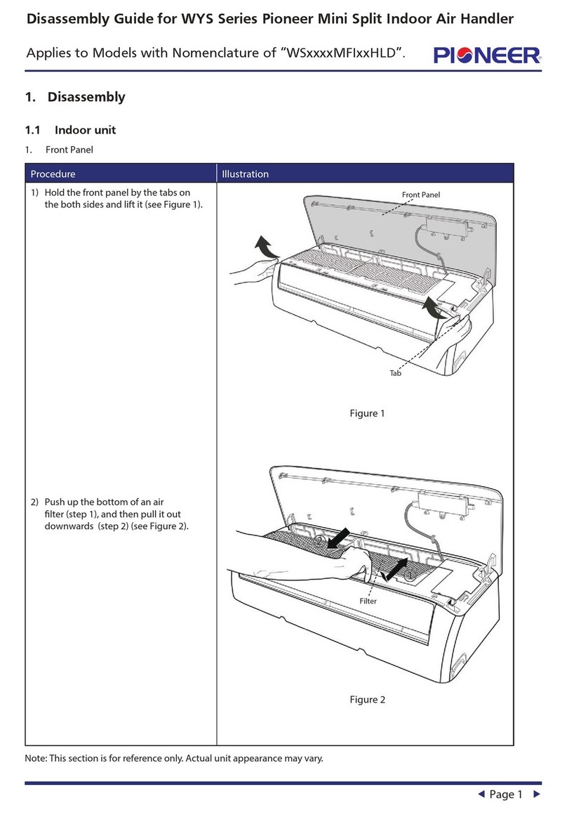 Pioneer WYS Series Installation instructions