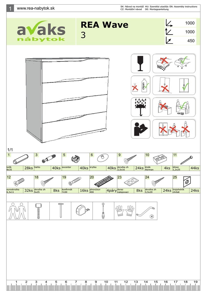 avaks nabytok REA Wave 3 Assembly instructions avaks nabytok REA Wave 3 Assembly instructions