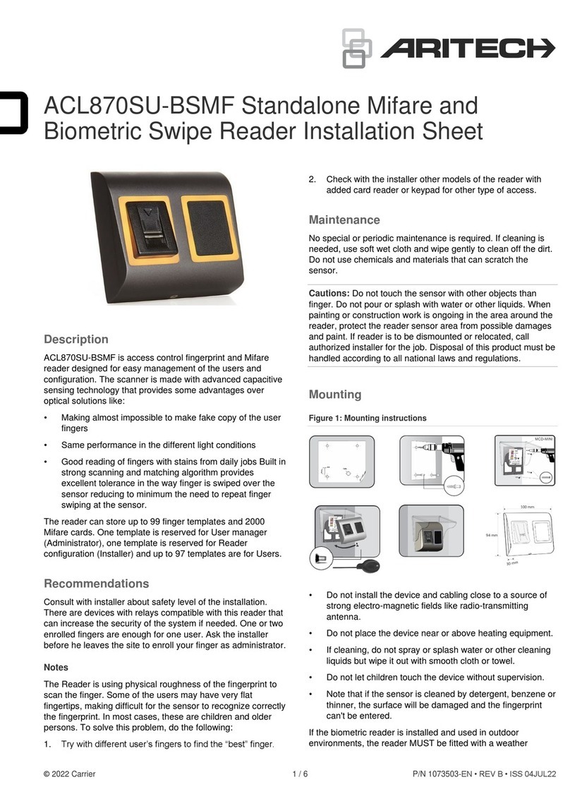Aritech ACL870SU-BSMF Assembly instructions