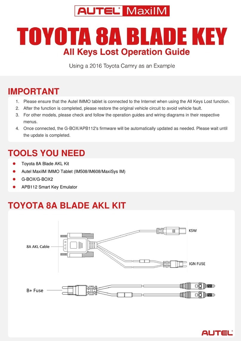 Autel MaxiIM TOYOTA 8A BLADE KEY Operation guide