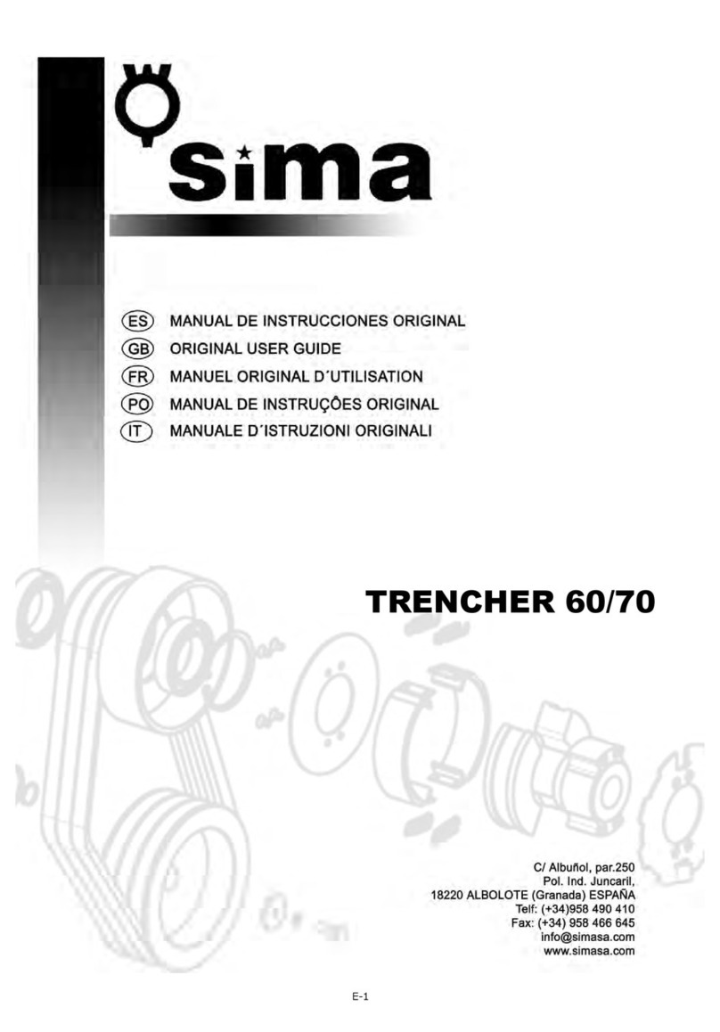 Sima TRENCHER 60/70 FE G13H Original user guide Sima TRENCHER 60/70 FE G13H Original user guide