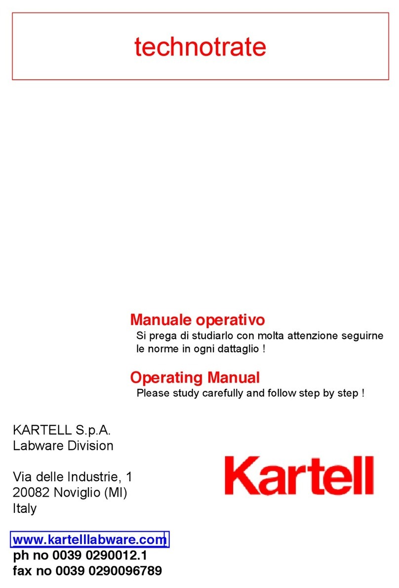 Kartell technotrate operating manual