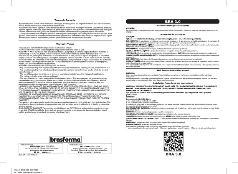 Brasforma BRA 3.0 instruction manual