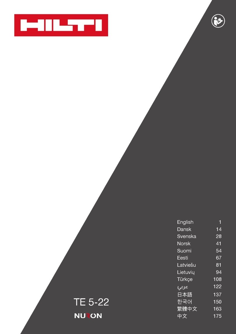 Hilti NURON TE 5-22 User manual