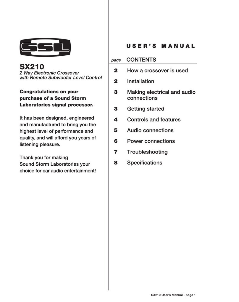 Ssl SX210 User manual