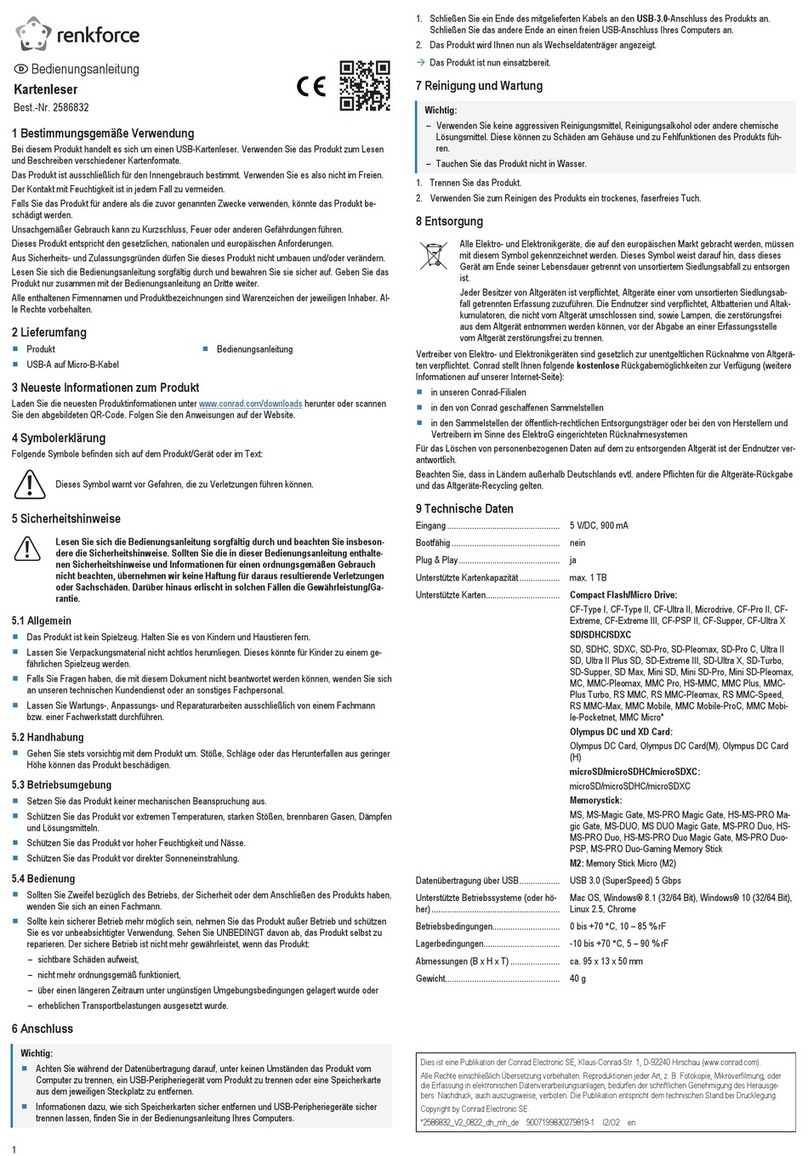 Renkforce 2586832 operating instructions