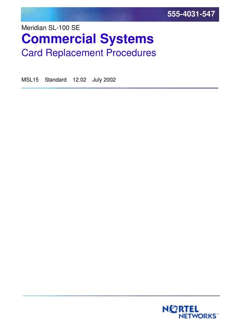 Nortel Meridian SL-100 SE Use and care manual