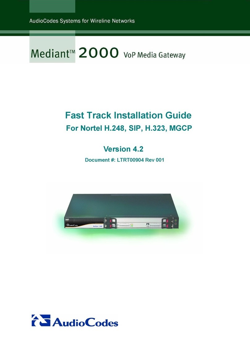 AudioCodes Mediant 2000 installation guide