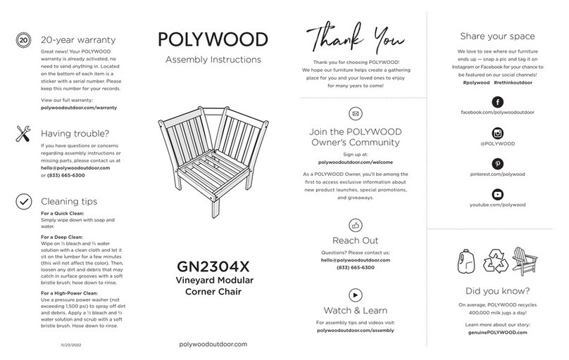 Polywood GN2304X User manual Polywood GN2304X User manual